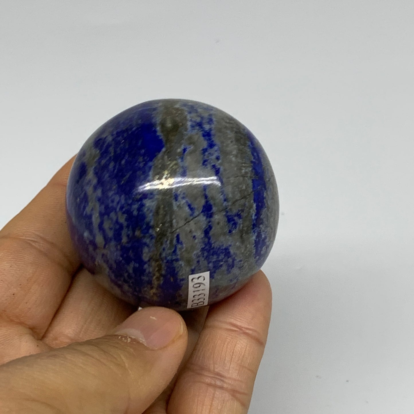 0.39 lbs, 1.9" (48mm), Lapis Lazuli Sphere Ball Gemstone @Afghanistan, B33193