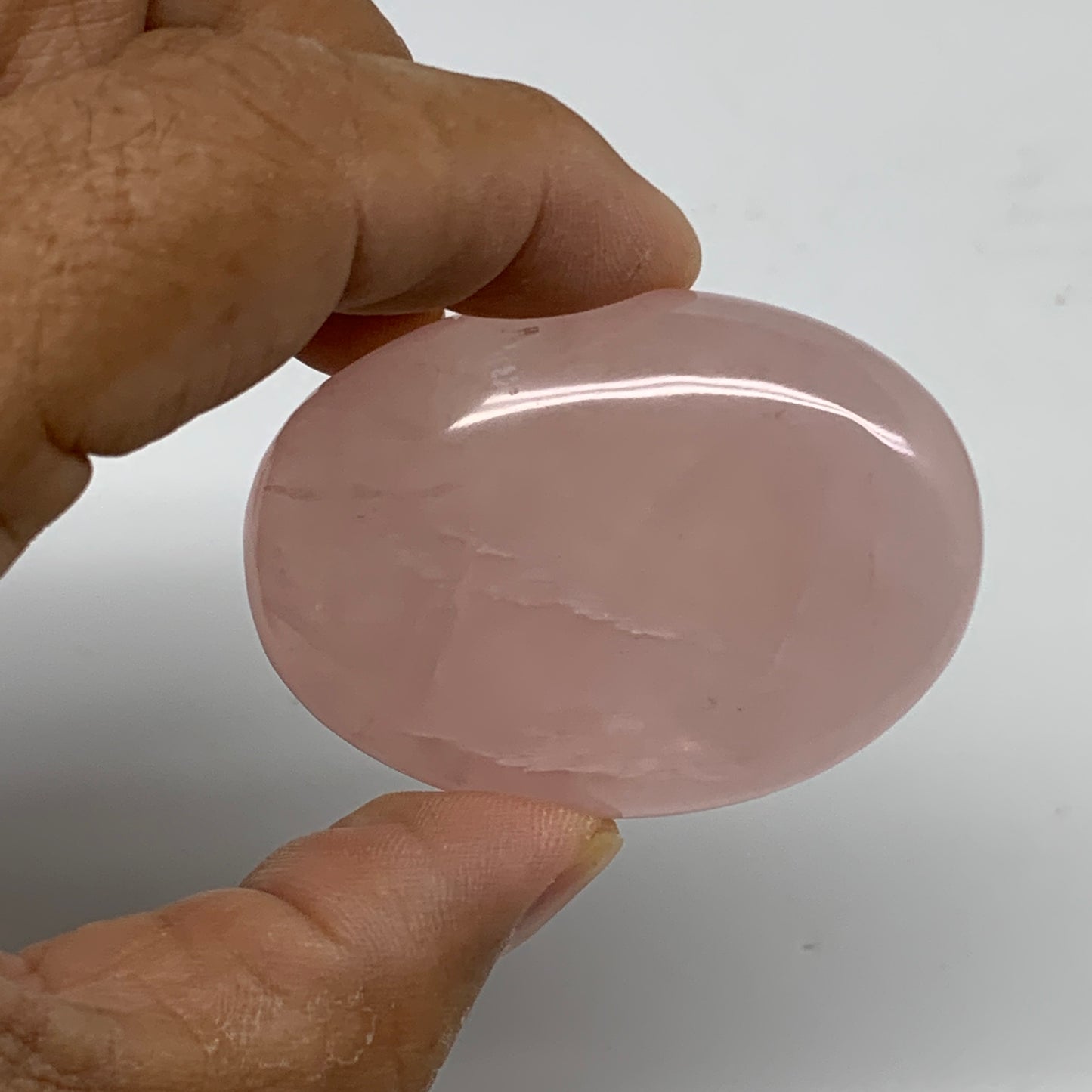 172.8g , 2"-2.2", 3pcs, Natural Pink Rose Quartz Palm-stone Small Sizes, B34541