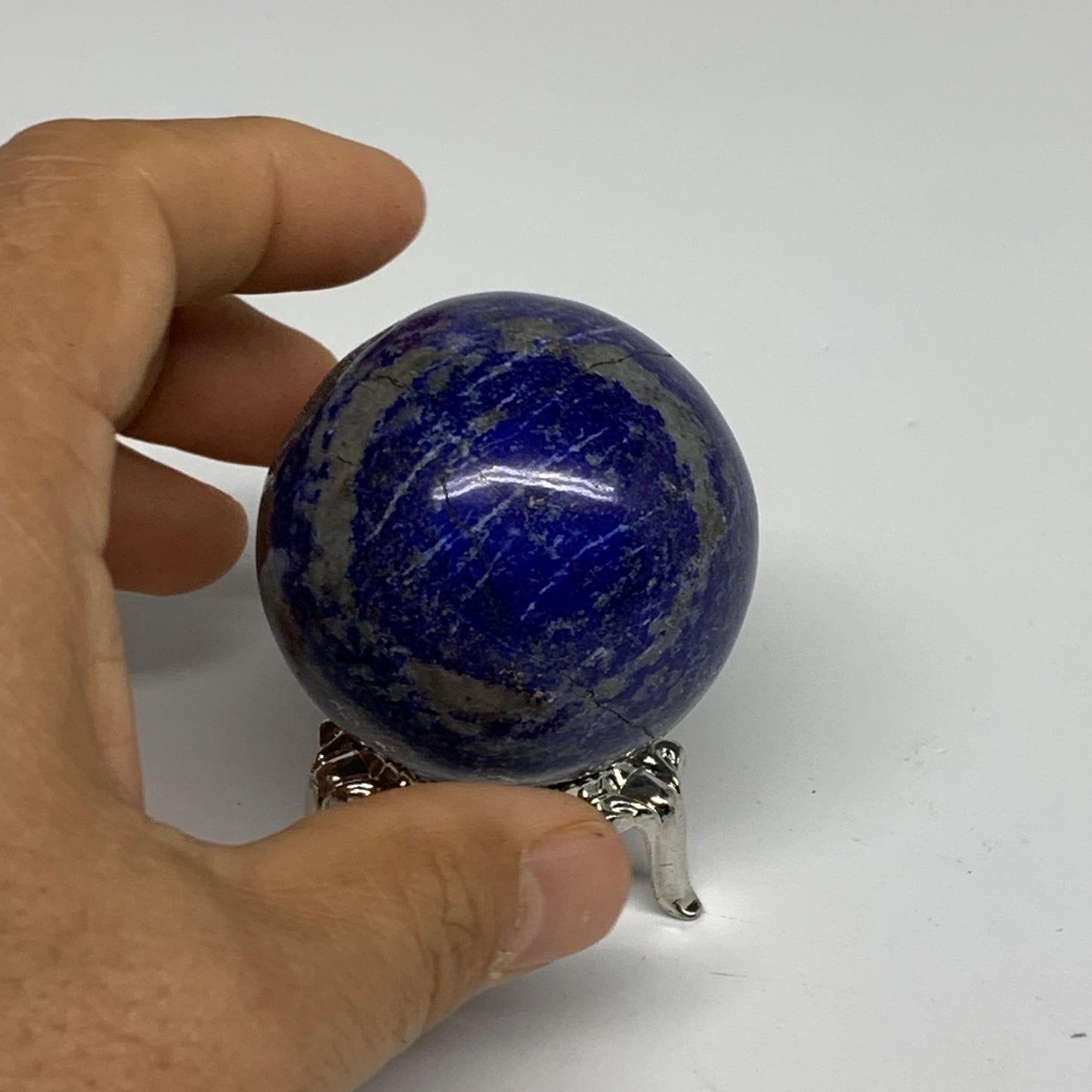 0.39 lbs, 1.9" (48mm), Lapis Lazuli Sphere Ball Gemstone @Afghanistan, B33193