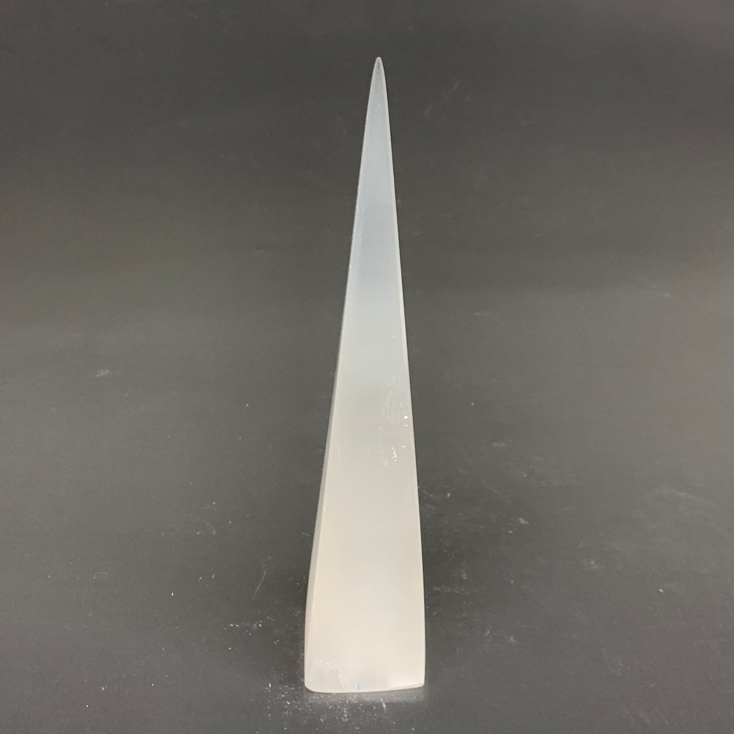 236g, 7.25"x1.5"x1.6" Selenite (Satin Spar) Crystal Crystal Tower Point,B35957