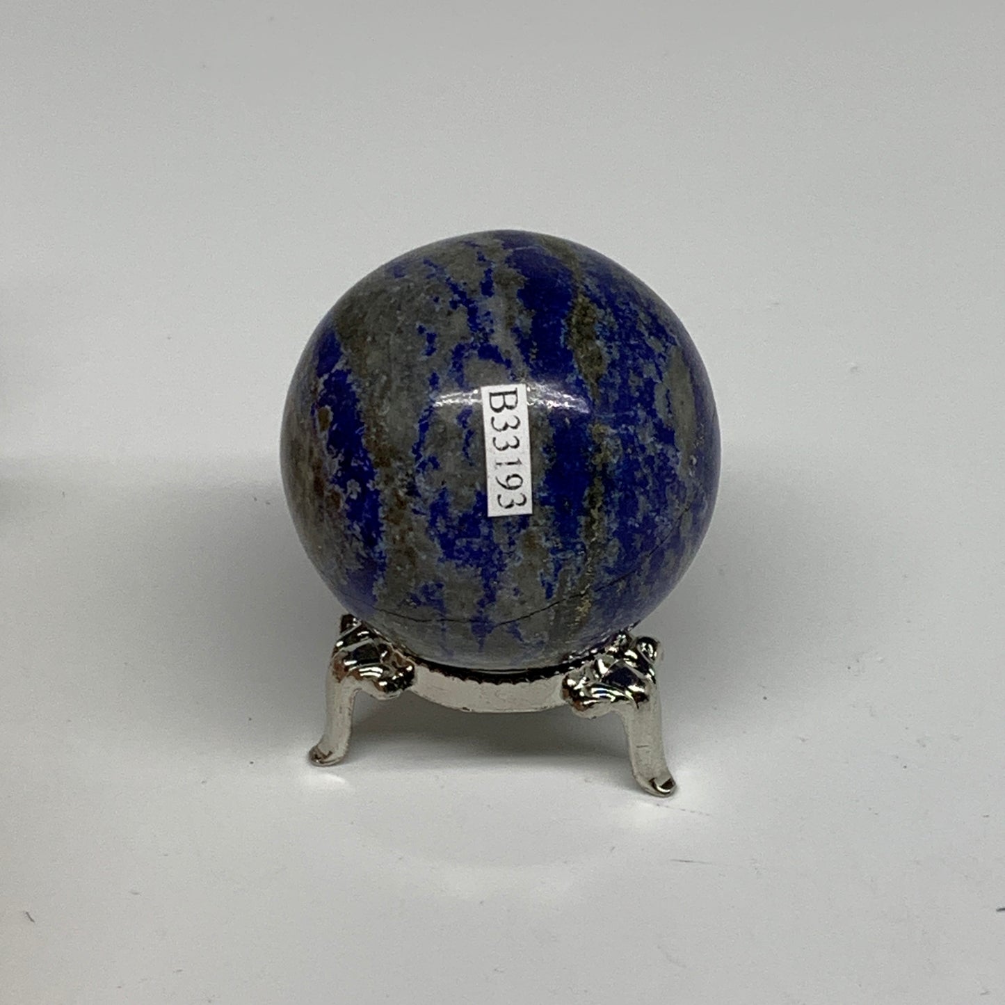 0.39 lbs, 1.9" (48mm), Lapis Lazuli Sphere Ball Gemstone @Afghanistan, B33193