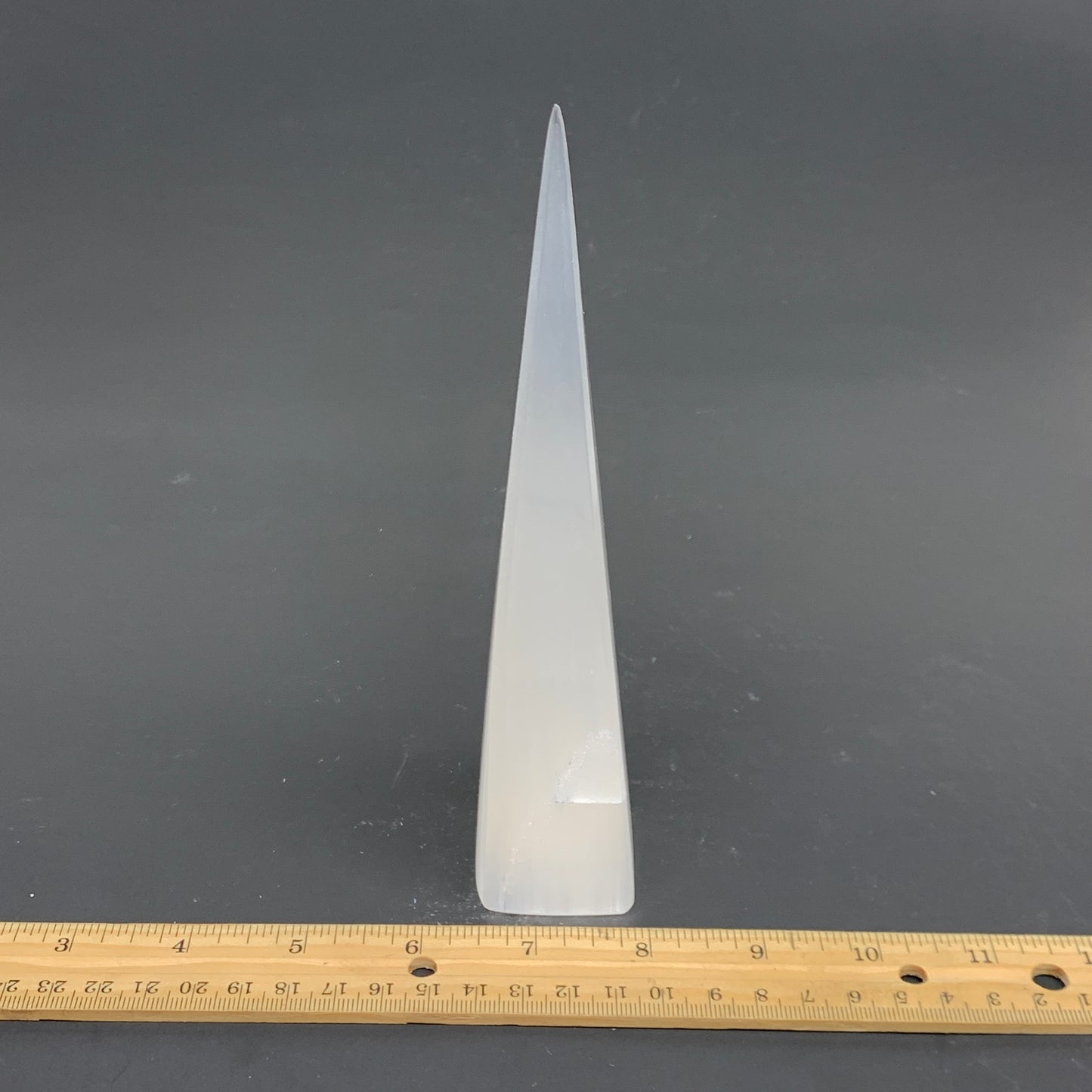 236g, 7.25"x1.5"x1.6" Selenite (Satin Spar) Crystal Crystal Tower Point,B35957