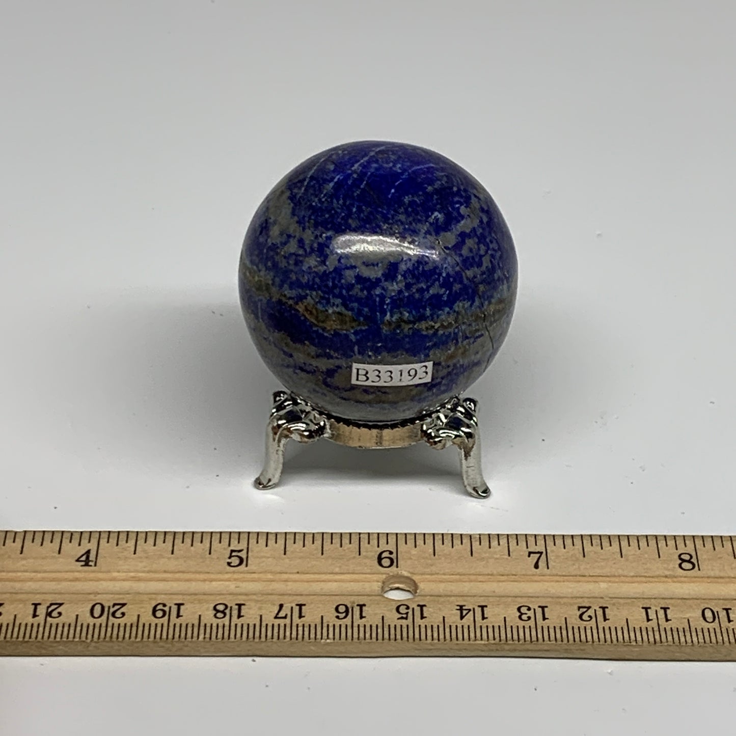 0.39 lbs, 1.9" (48mm), Lapis Lazuli Sphere Ball Gemstone @Afghanistan, B33193