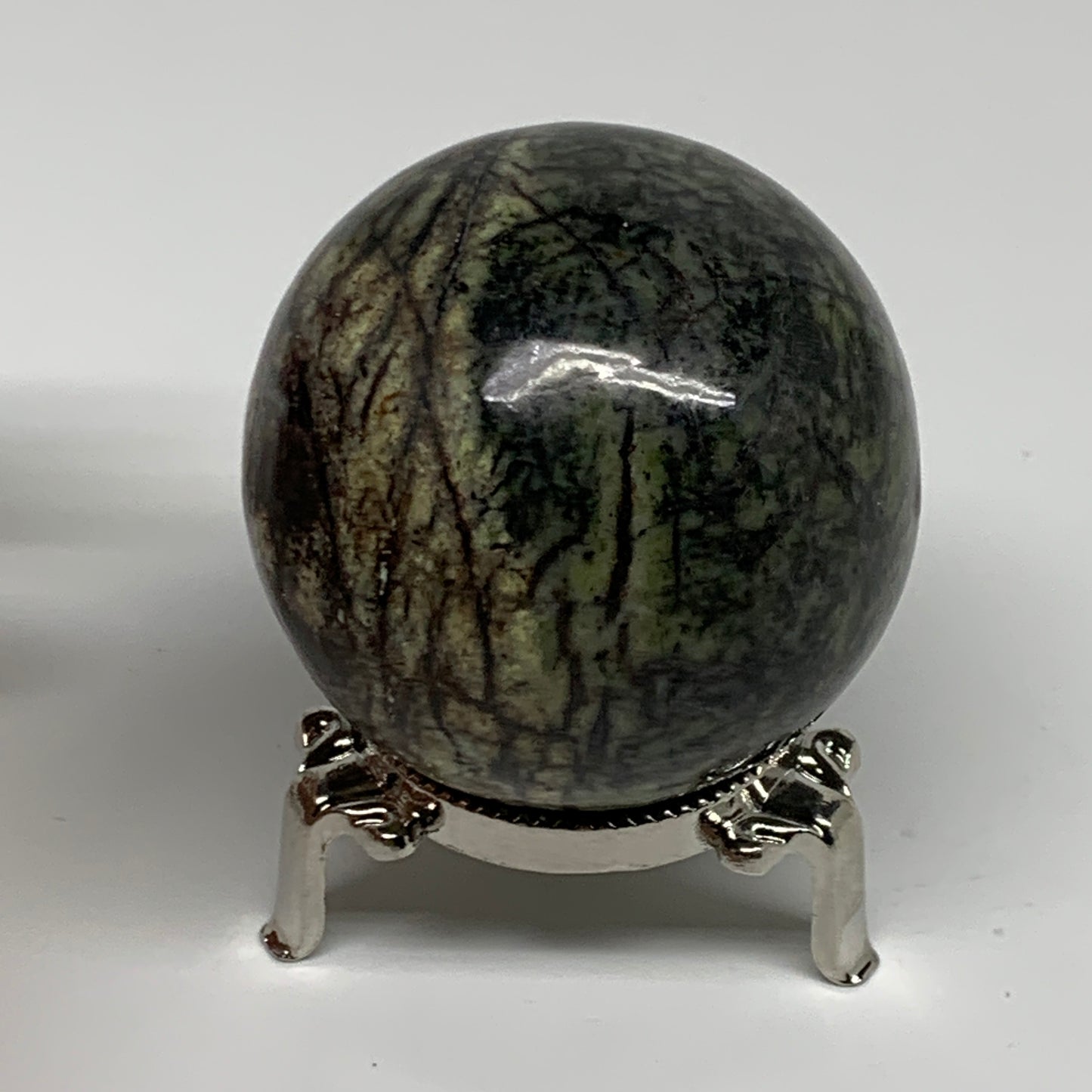 0.67 lbs, 2.3"(57mm), Natural Serpentine Sphere Gemstone, Crystal, B35312