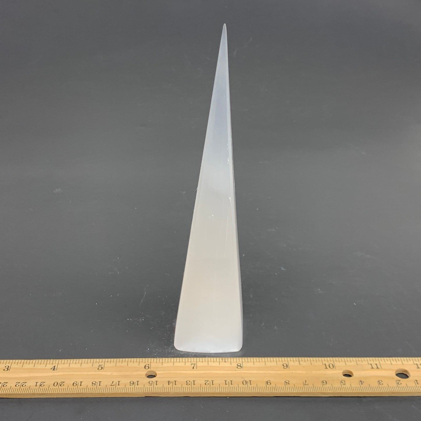 236g, 7.25"x1.5"x1.6" Selenite (Satin Spar) Crystal Crystal Tower Point,B35957