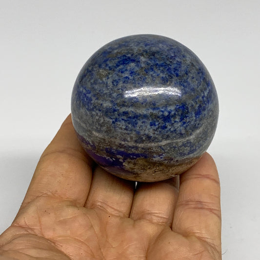 0.55 lbs, 2.1" (53mm), Lapis Lazuli Sphere Ball Gemstone @Afghanistan, B33194