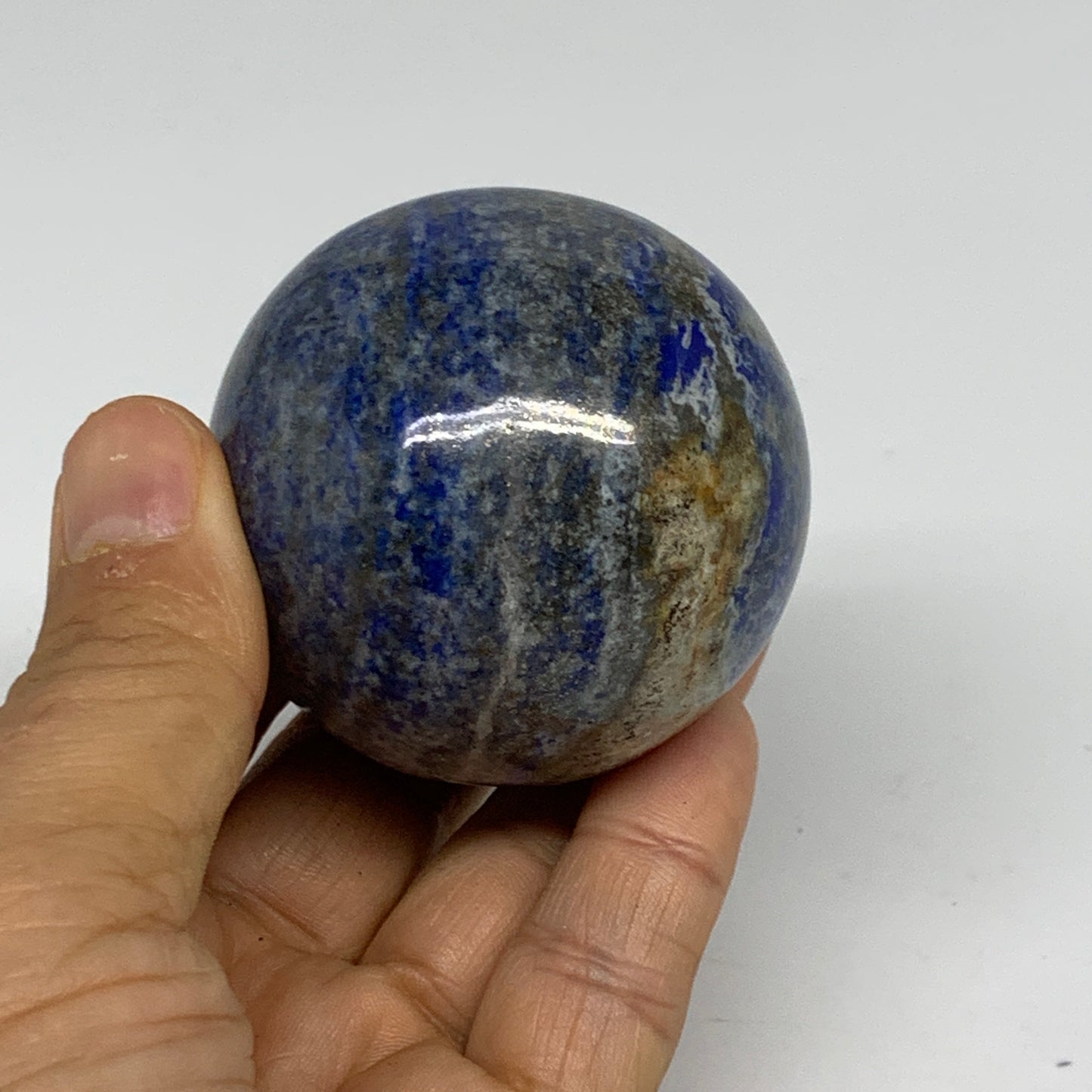 0.55 lbs, 2.1" (53mm), Lapis Lazuli Sphere Ball Gemstone @Afghanistan, B33194