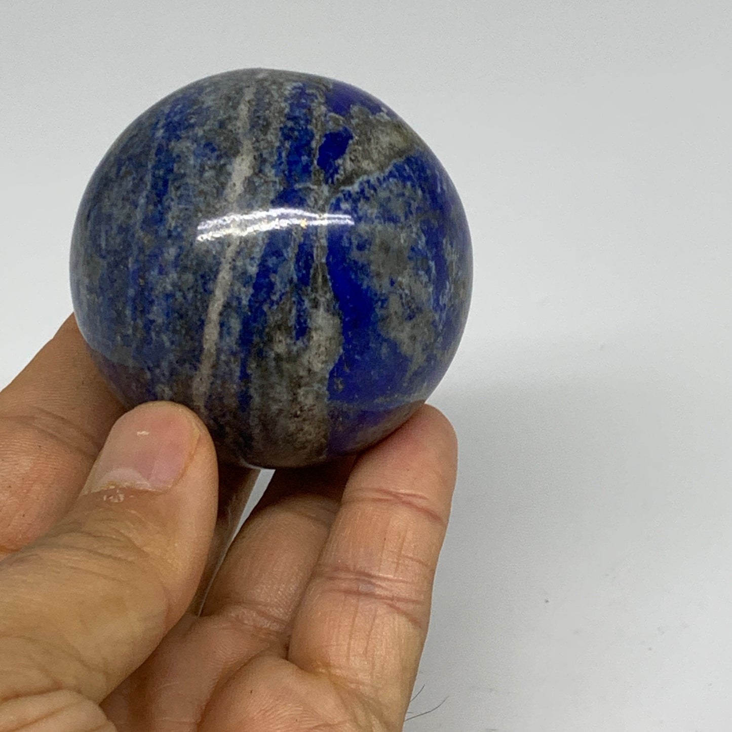 0.55 lbs, 2.1" (53mm), Lapis Lazuli Sphere Ball Gemstone @Afghanistan, B33194