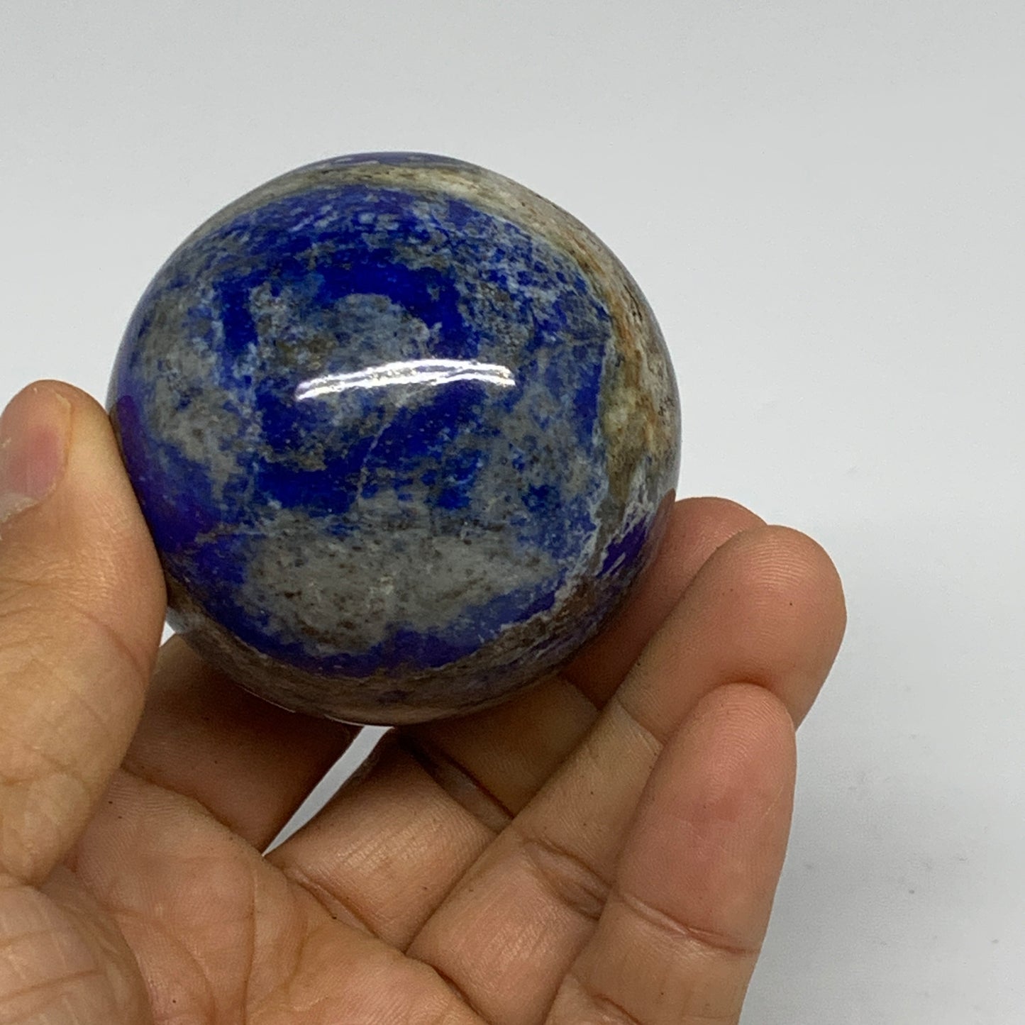 0.55 lbs, 2.1" (53mm), Lapis Lazuli Sphere Ball Gemstone @Afghanistan, B33194