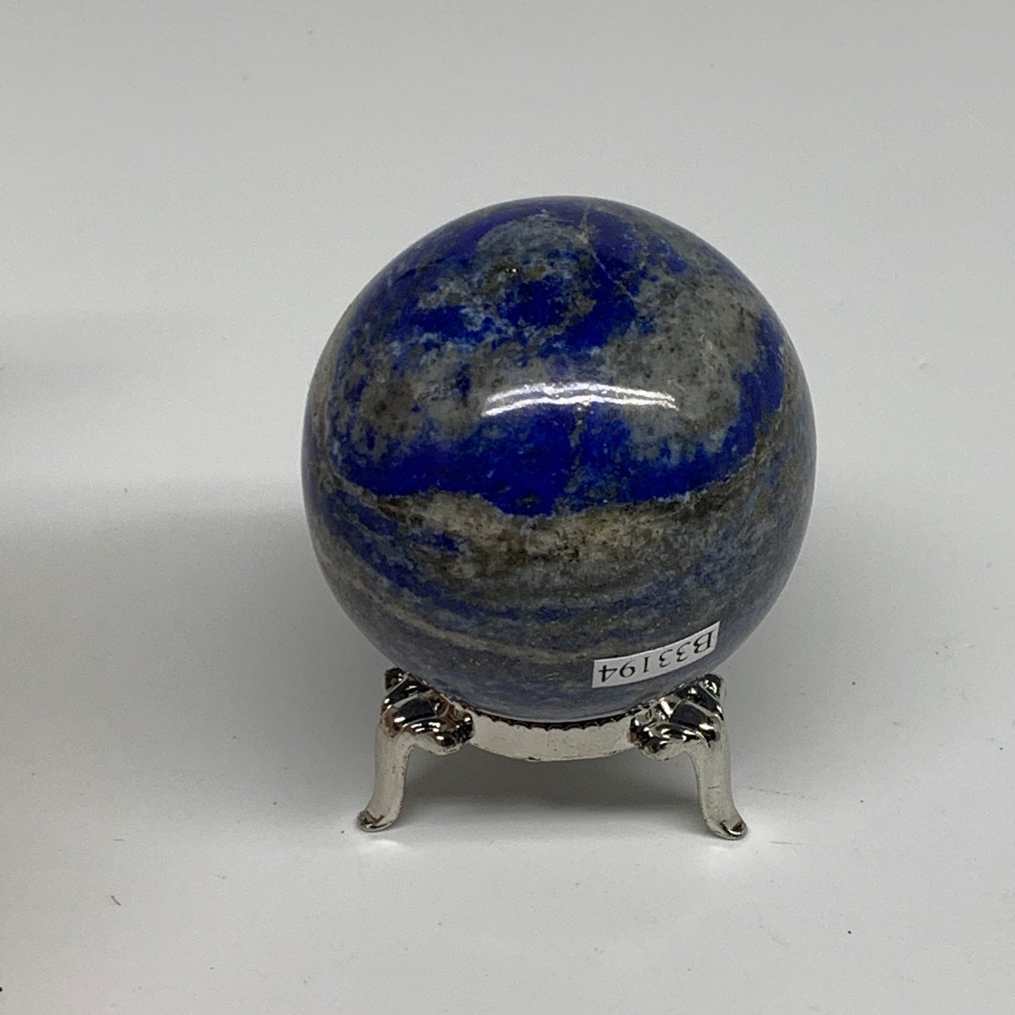 0.55 lbs, 2.1" (53mm), Lapis Lazuli Sphere Ball Gemstone @Afghanistan, B33194