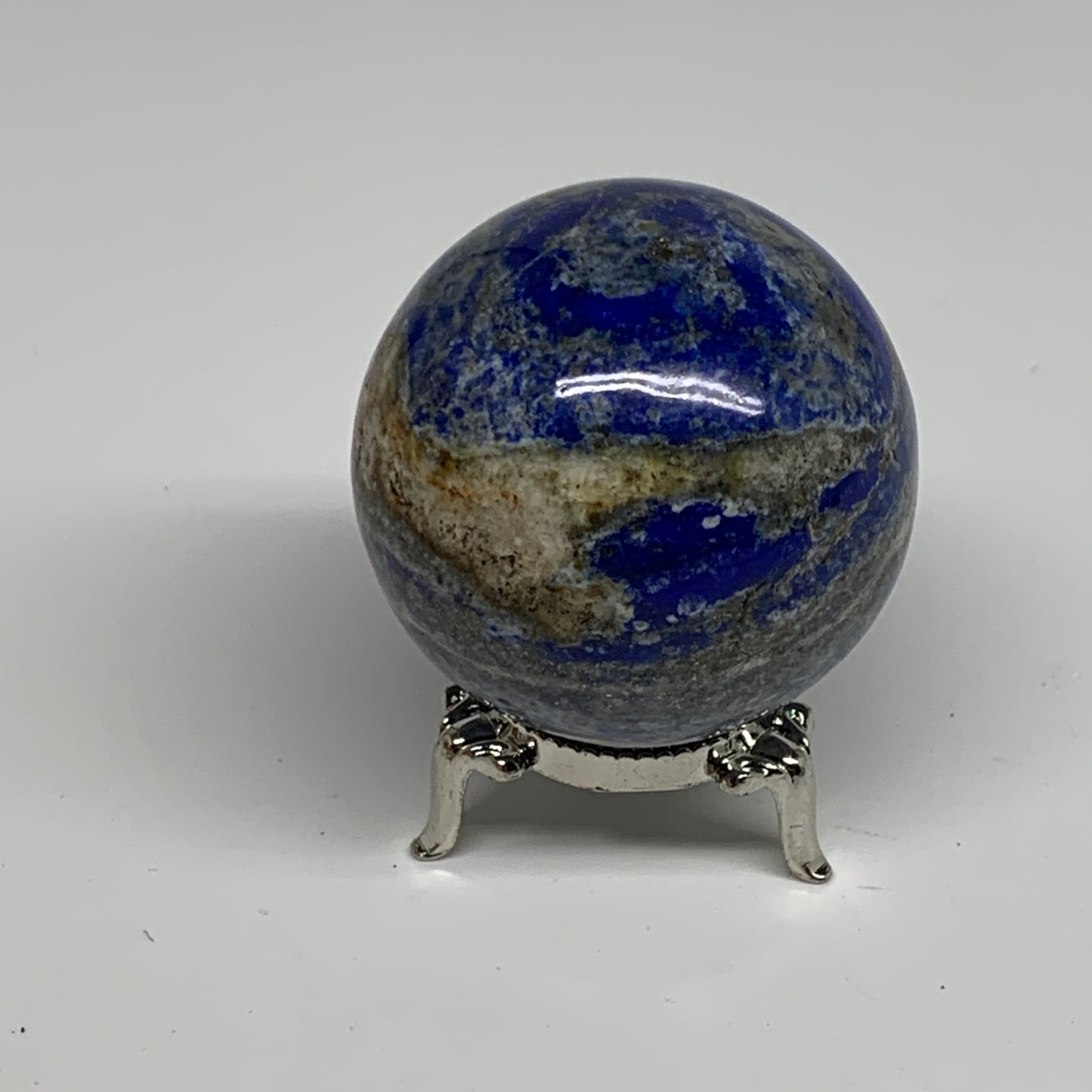 0.55 lbs, 2.1" (53mm), Lapis Lazuli Sphere Ball Gemstone @Afghanistan, B33194