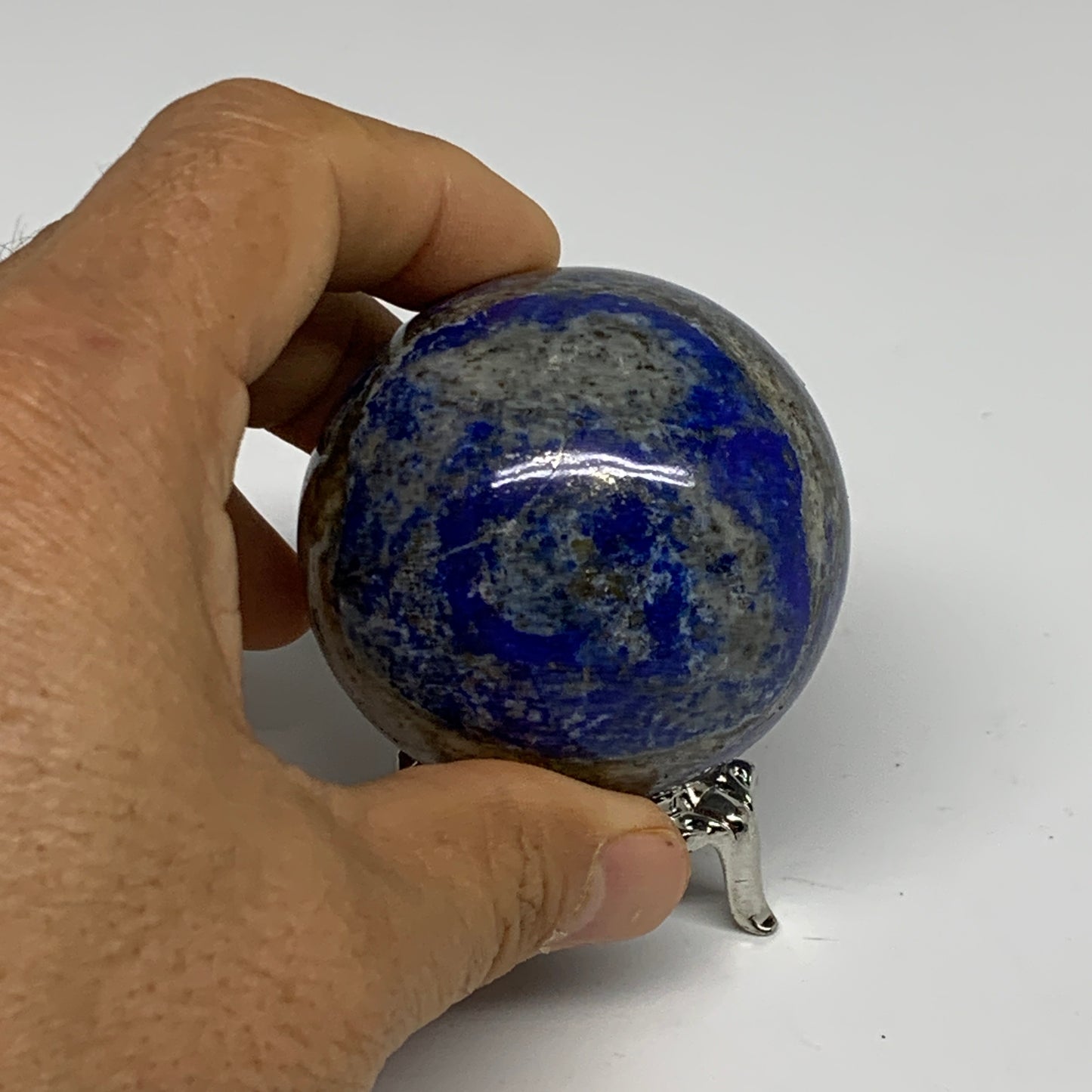 0.55 lbs, 2.1" (53mm), Lapis Lazuli Sphere Ball Gemstone @Afghanistan, B33194