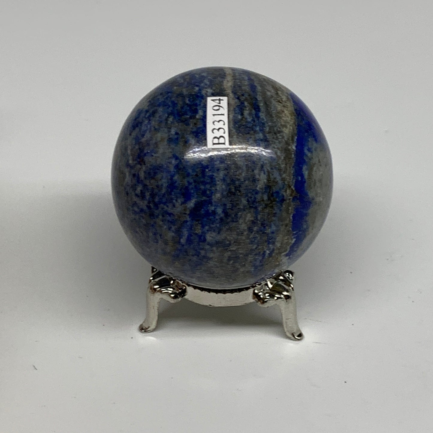 0.55 lbs, 2.1" (53mm), Lapis Lazuli Sphere Ball Gemstone @Afghanistan, B33194