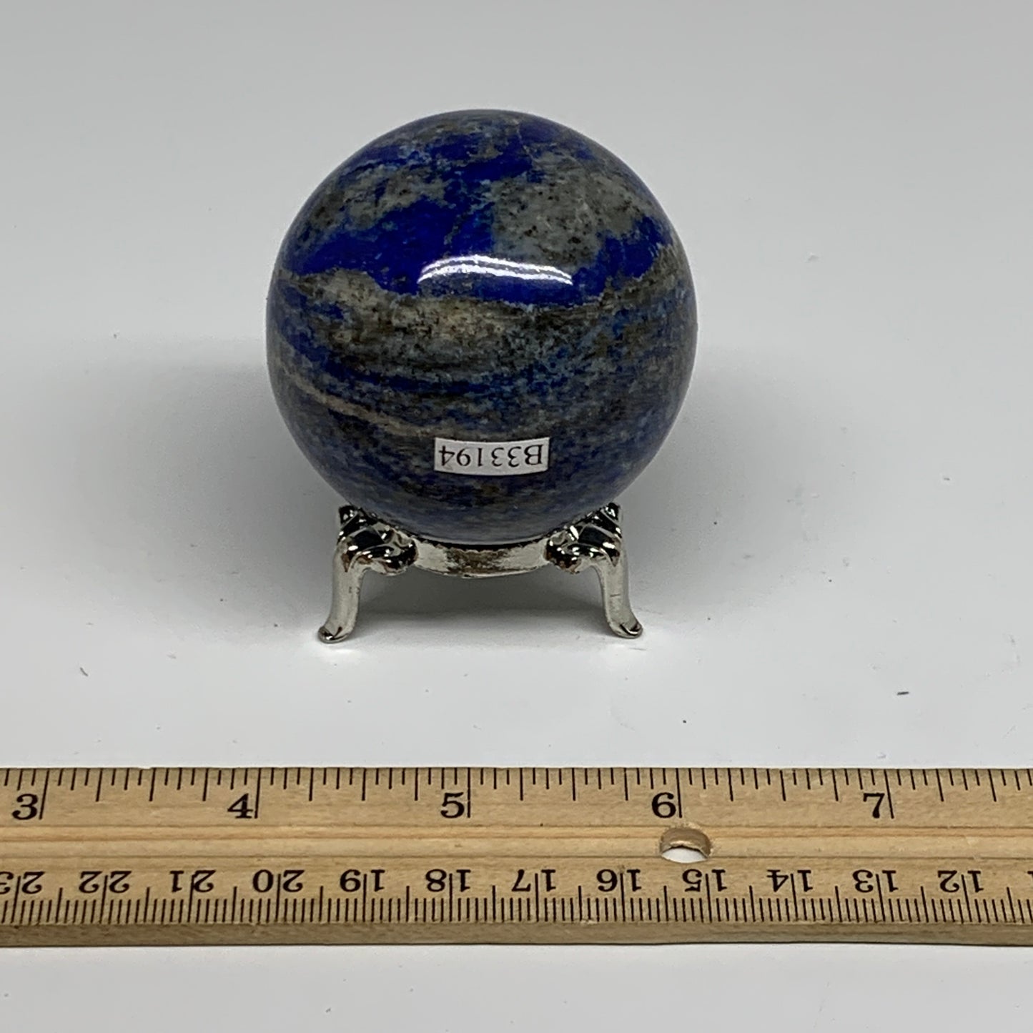 0.55 lbs, 2.1" (53mm), Lapis Lazuli Sphere Ball Gemstone @Afghanistan, B33194