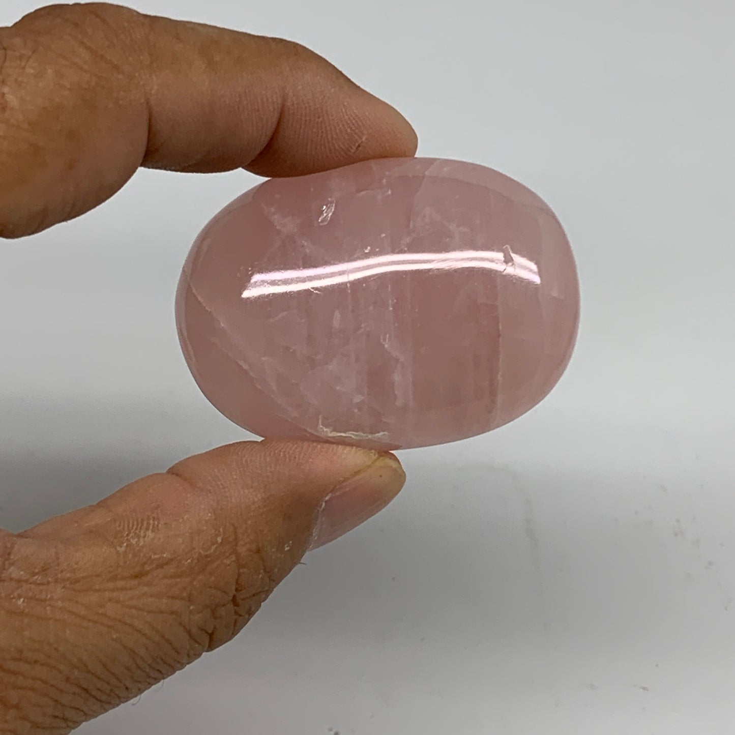 161.5g , 1.9"-2", 3pcs, Natural Pink Rose Quartz Palm-stone Small Sizes, B34544