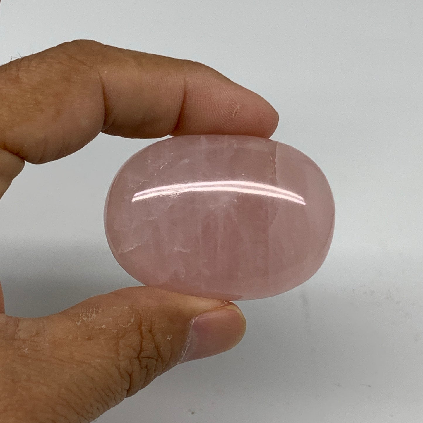 161.5g , 1.9"-2", 3pcs, Natural Pink Rose Quartz Palm-stone Small Sizes, B34544