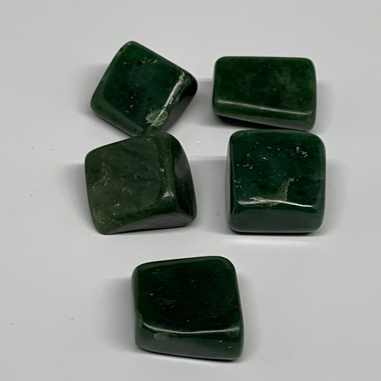 177.9g, 1.1"-1.3", 5pcs, Natural Nephrite Jade Tumbled Stone @Afghanistan,B31895