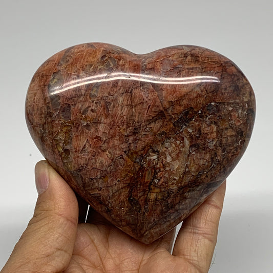 0.79 lbs, 3.4"x3.8"x1.4", Red Jasper Heart Polished Healing Home Decor, B33916