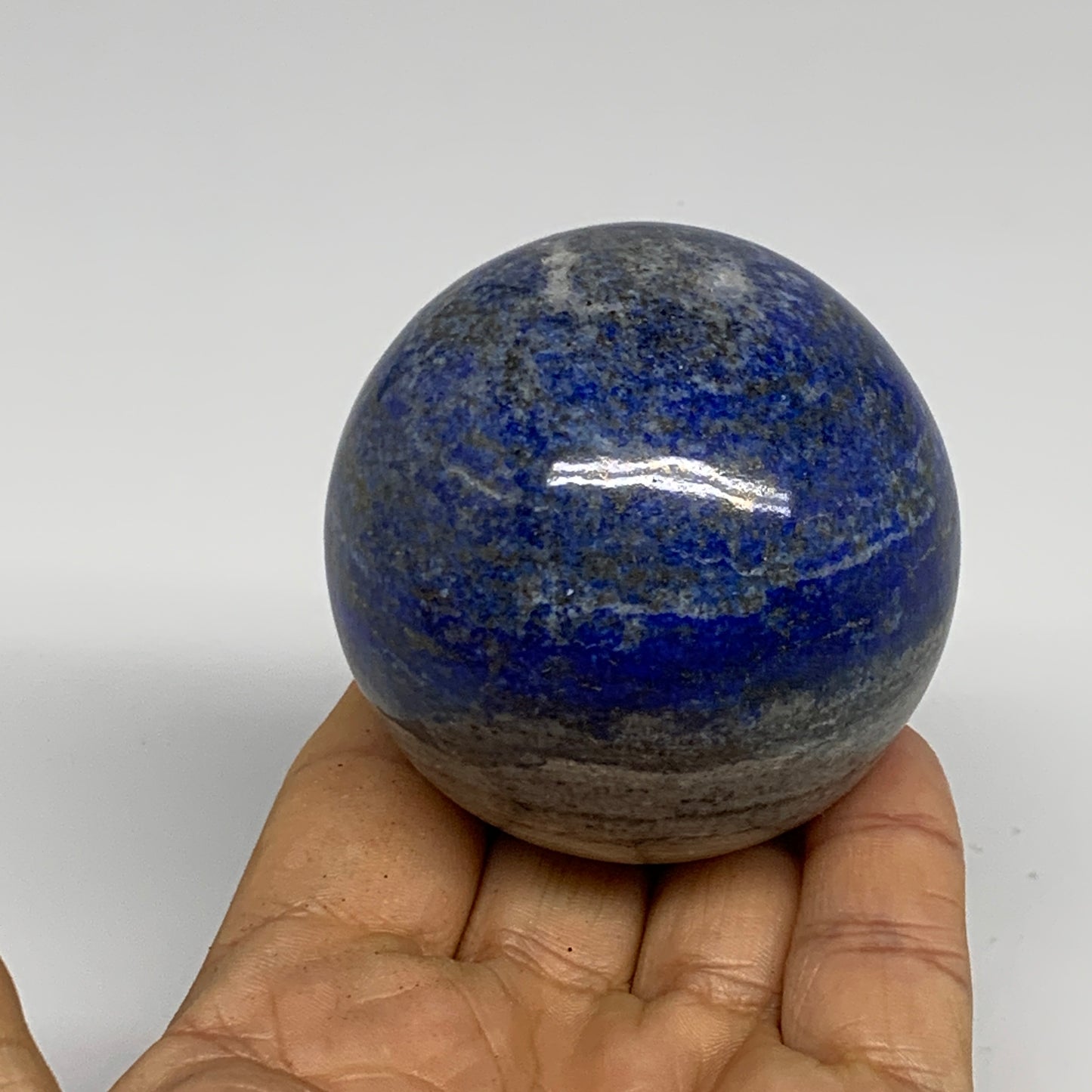 0.7 lbs, 2.3" (59mm), Lapis Lazuli Sphere Ball Gemstone @Afghanistan, B33201