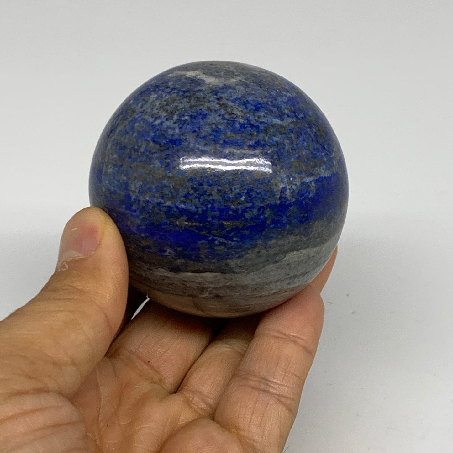 0.7 lbs, 2.3" (59mm), Lapis Lazuli Sphere Ball Gemstone @Afghanistan, B33201