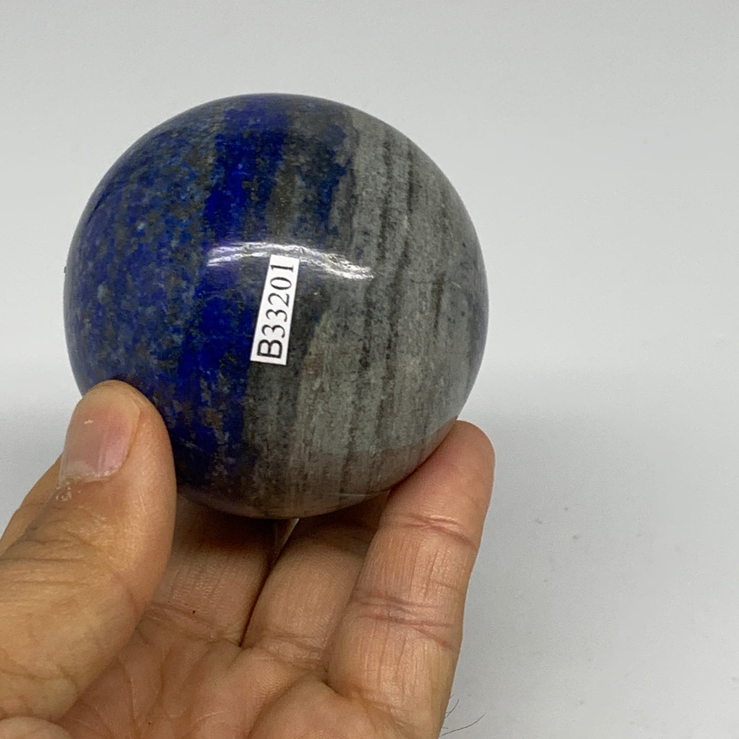 0.7 lbs, 2.3" (59mm), Lapis Lazuli Sphere Ball Gemstone @Afghanistan, B33201