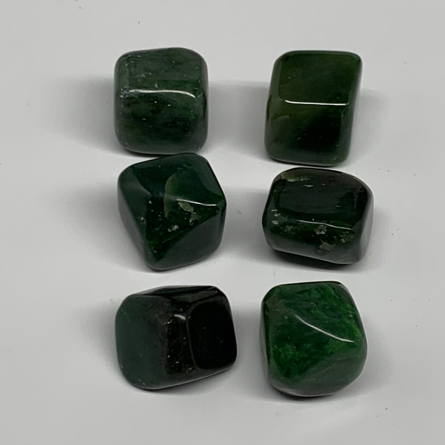 152.4g, 0.8"-0.9", 6pcs, Natural Nephrite Jade Tumbled Stone @Afghanistan,B31903