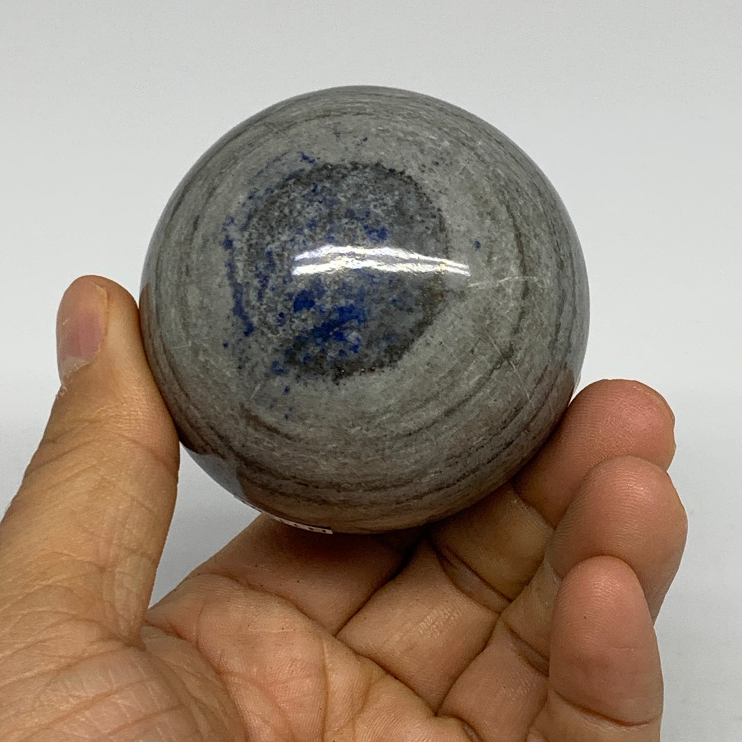 0.7 lbs, 2.3" (59mm), Lapis Lazuli Sphere Ball Gemstone @Afghanistan, B33201