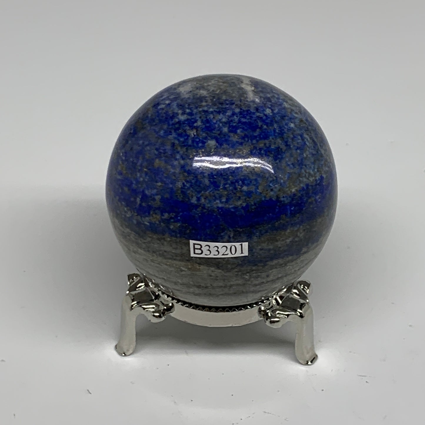 0.7 lbs, 2.3" (59mm), Lapis Lazuli Sphere Ball Gemstone @Afghanistan, B33201