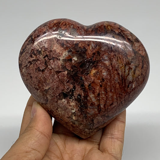 0.82 lbs, 3.4"x3.7"x1.4", Red Jasper Heart Polished Healing Home Decor, B33920
