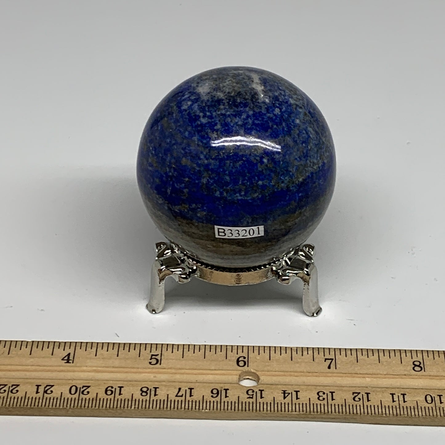 0.7 lbs, 2.3" (59mm), Lapis Lazuli Sphere Ball Gemstone @Afghanistan, B33201