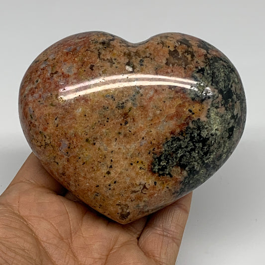 0.91 lbs, 3.1"x3.6"x1.6", Red Jasper Heart Polished Healing Home Decor, B33921