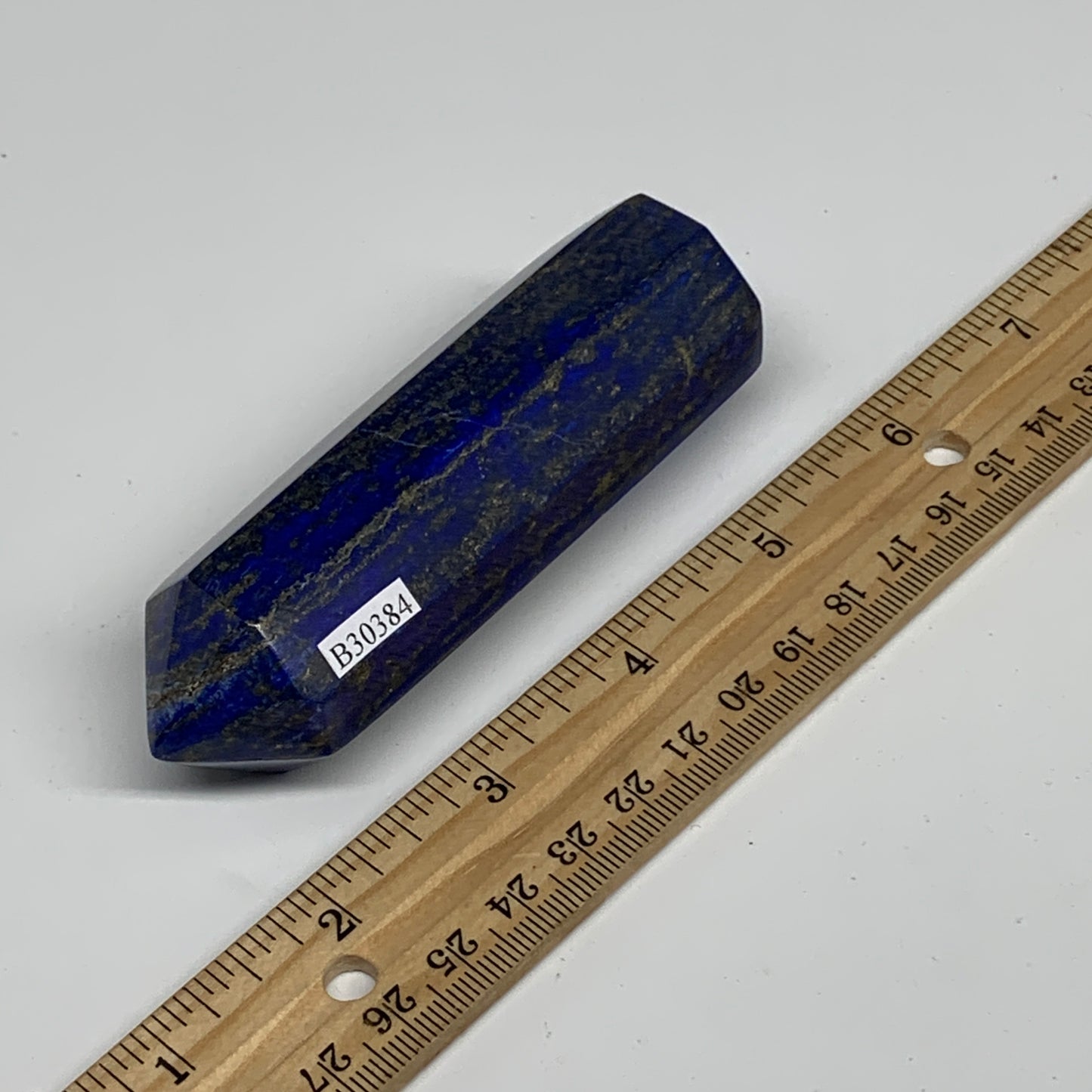 186.1g, 3.8"x1.1", Natural Lapis Lazuli Tower Point Obelisk Afghanistan,B30384