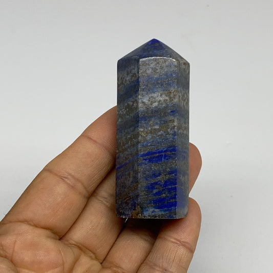 93.1g, 2.6"x0.9", Natural Lapis Lazuli Tower Point Obelisk Afghanistan,B30385