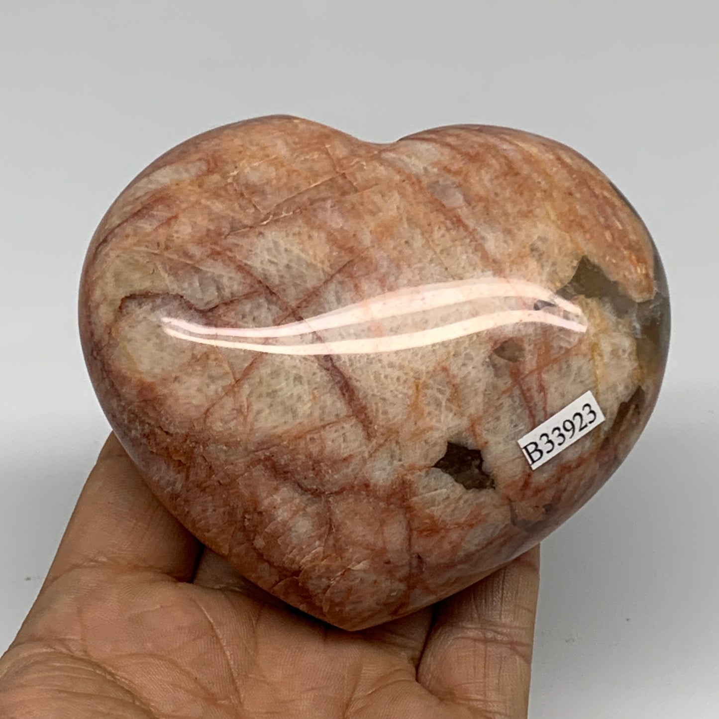 0.78 lbs, 3.1"x3.5"x1.4", Red Jasper Heart Polished Healing Home Decor, B33923