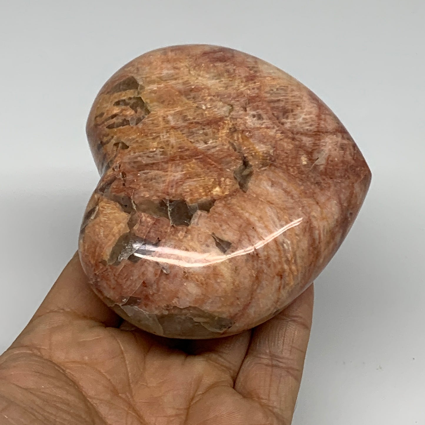 0.78 lbs, 3.1"x3.5"x1.4", Red Jasper Heart Polished Healing Home Decor, B33923