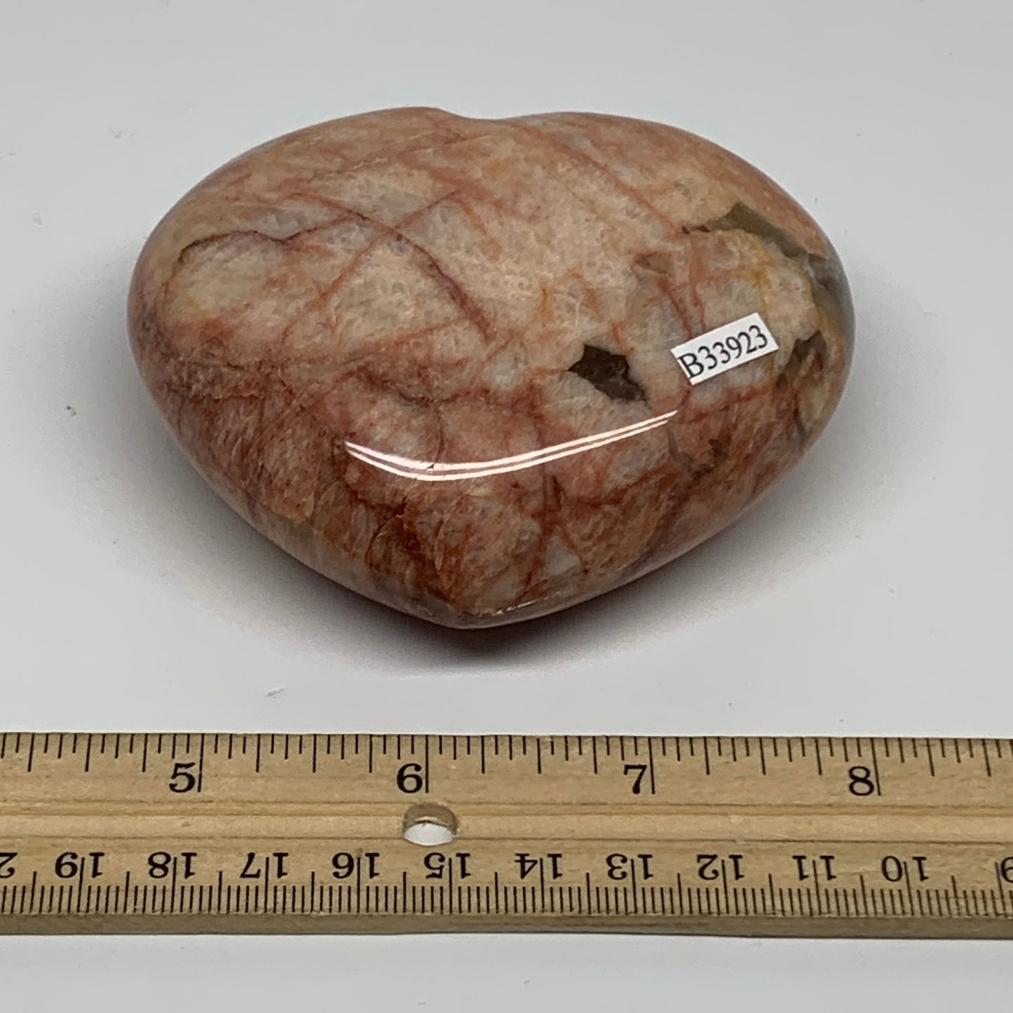 0.78 lbs, 3.1"x3.5"x1.4", Red Jasper Heart Polished Healing Home Decor, B33923