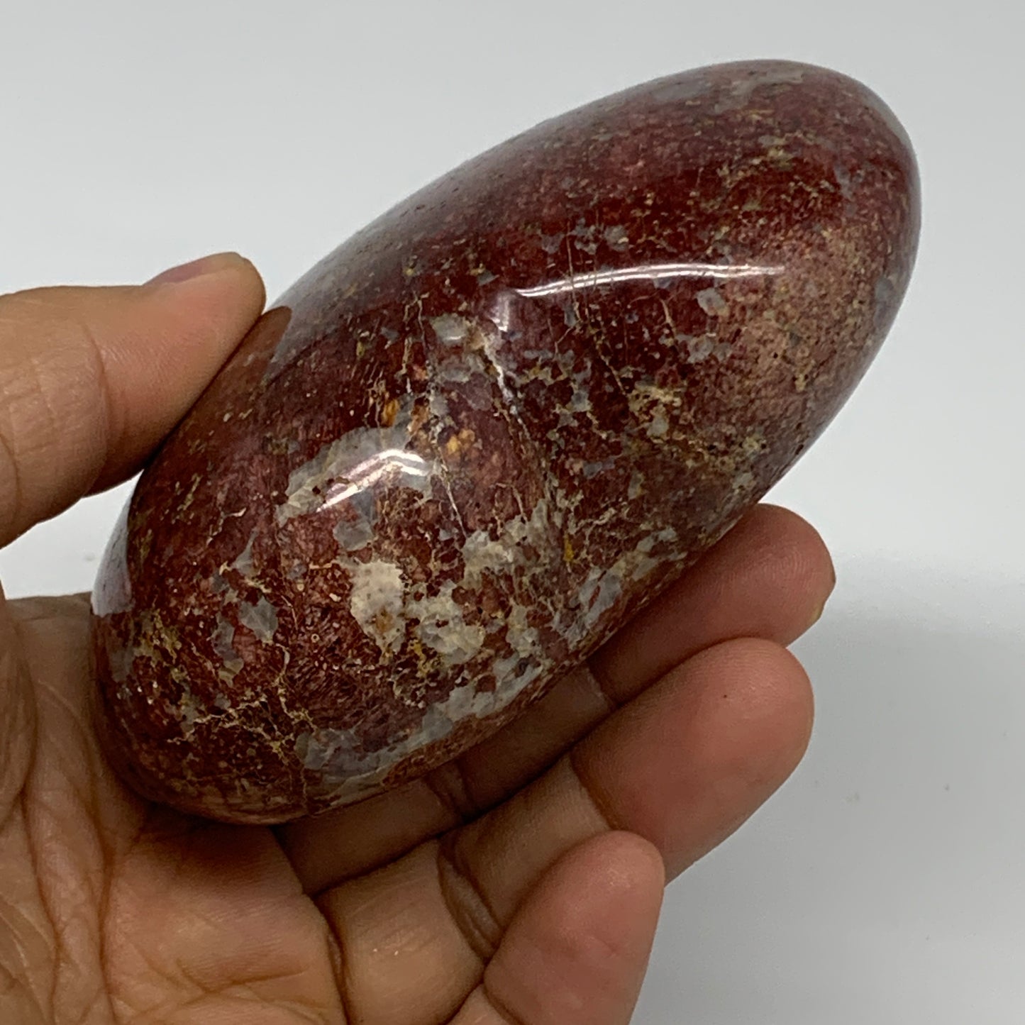 0.84 lbs, 3"x3.8"x1.6", Red Jasper Heart Polished Healing Home Decor, B33924