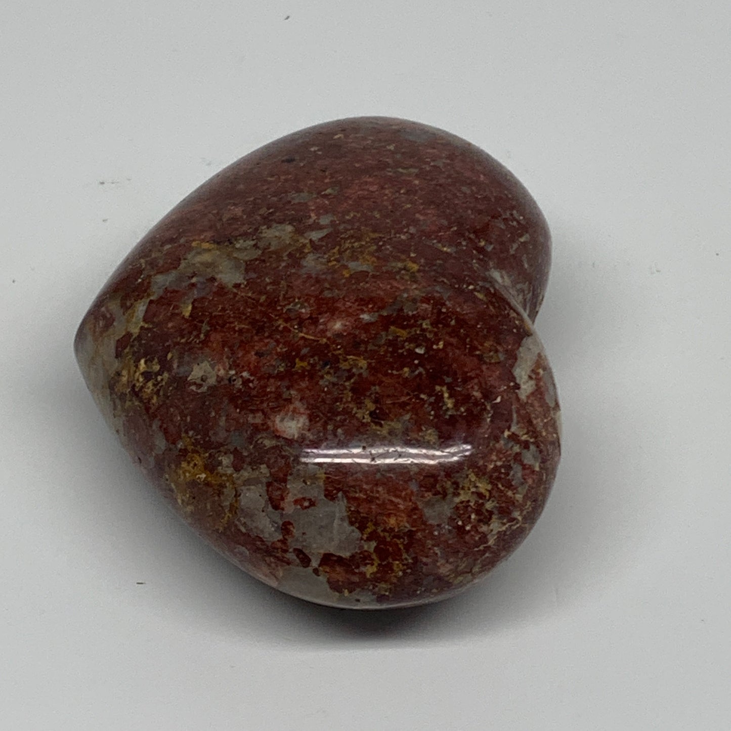 0.84 lbs, 3"x3.8"x1.6", Red Jasper Heart Polished Healing Home Decor, B33924