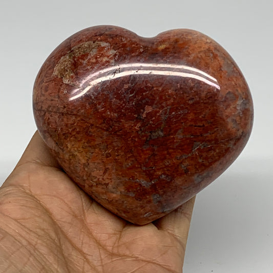 0.84 lbs, 3.2"x3.5"x1.5", Red Jasper Heart Polished Healing Home Decor, B33925