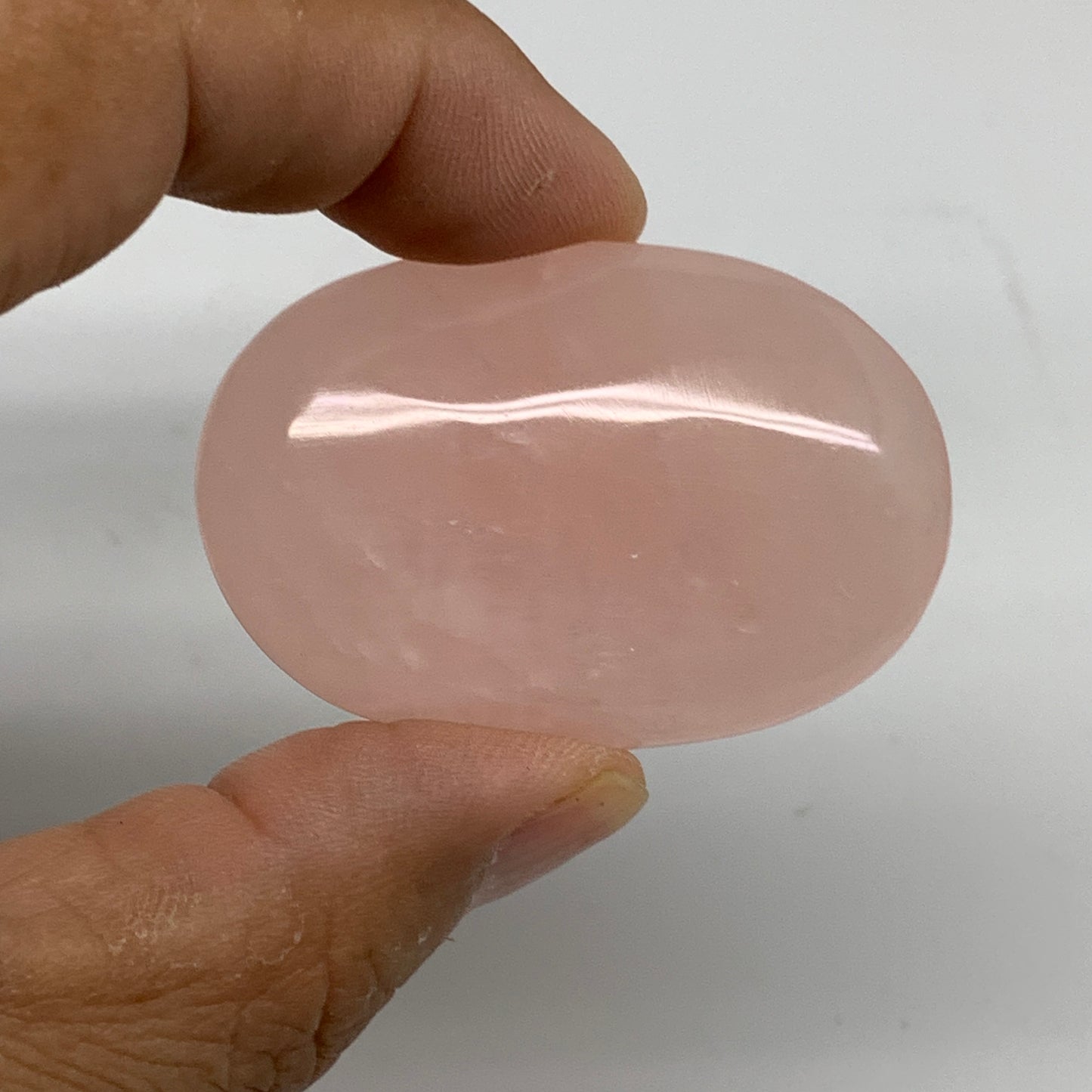 121g ,1.8"-2", 3pcs, Natural Pink Rose Quartz Palm-stone Small Sizes, B34555