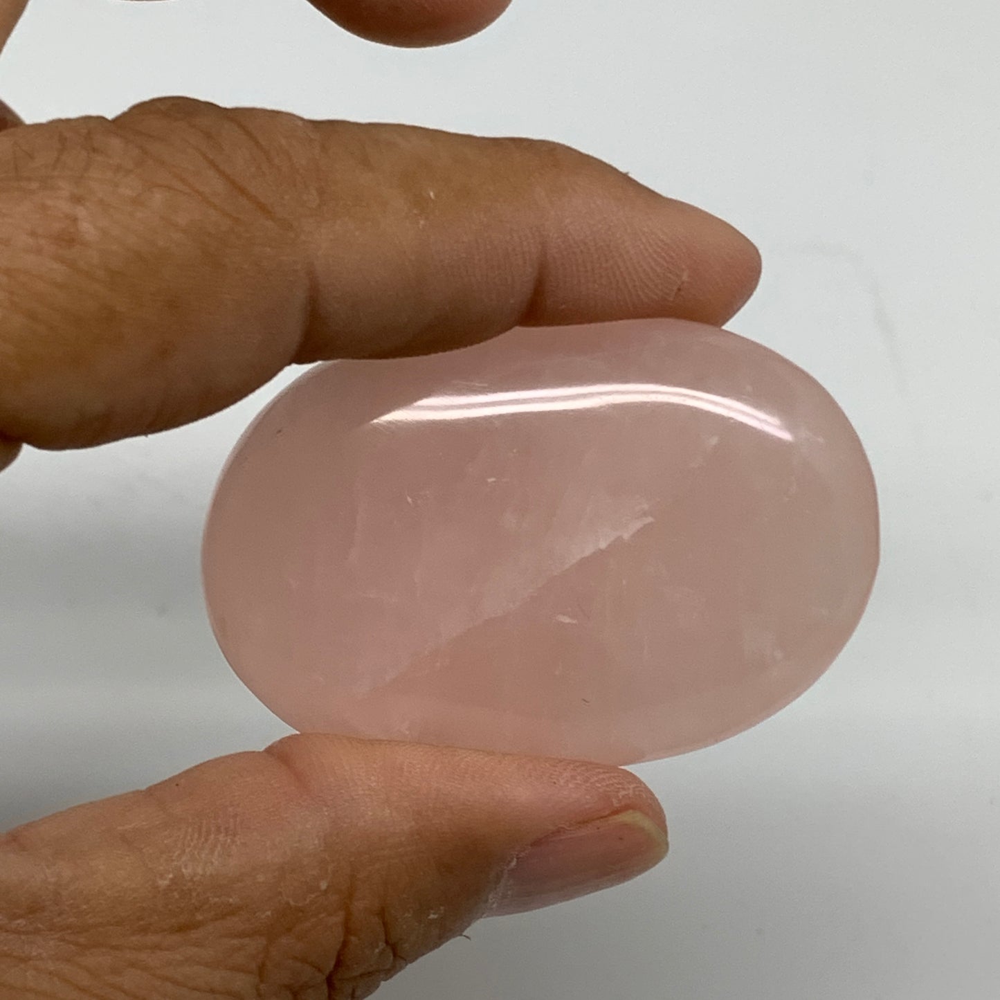 121g ,1.8"-2", 3pcs, Natural Pink Rose Quartz Palm-stone Small Sizes, B34555