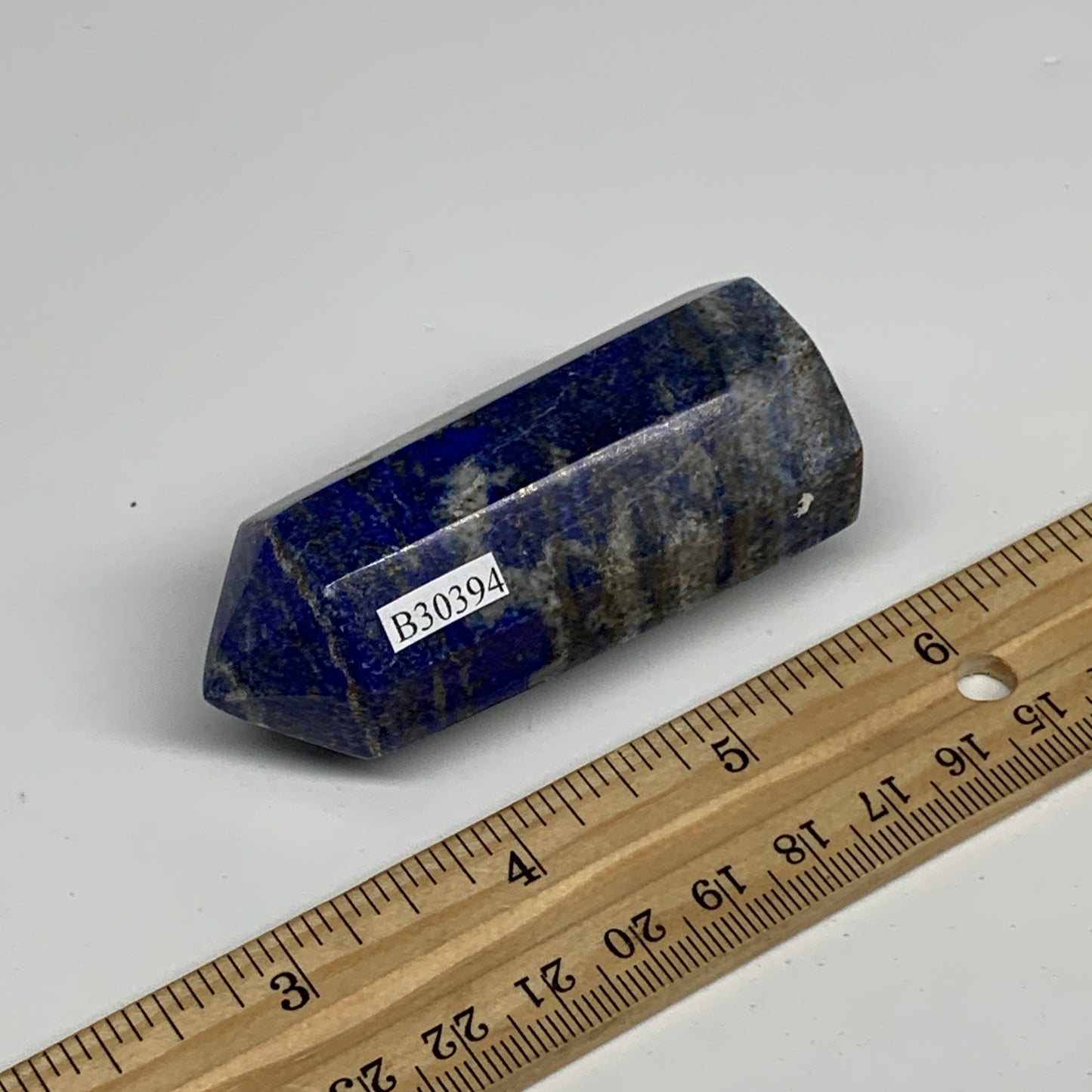 126.4g,2.7"x1", Natural Lapis Lazuli Tower Point Obelisk Afghanistan,B30394