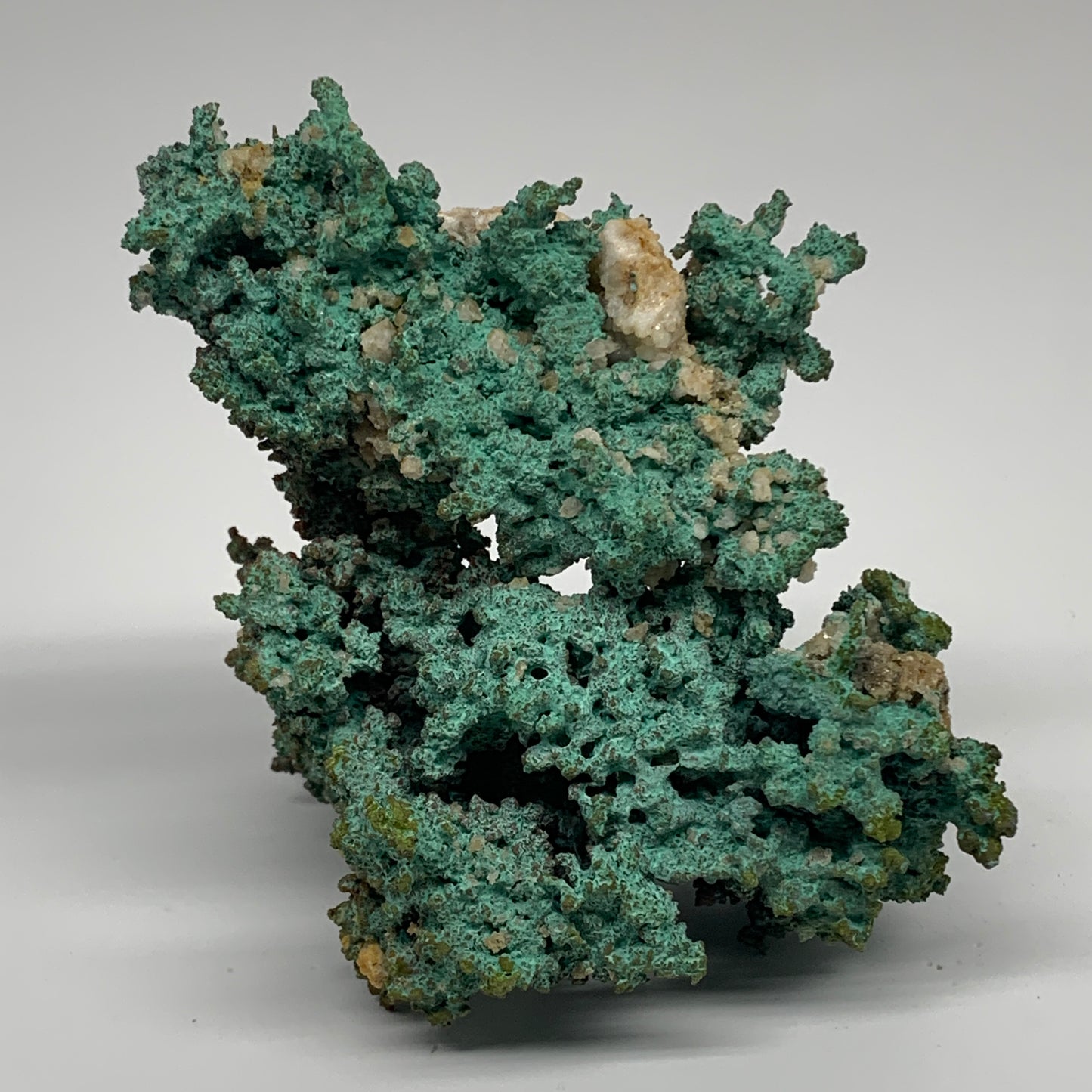 405.1g, 4.5"x3.8"x1.6", Malachite on Native Green Copper Mineral Specimens, B339