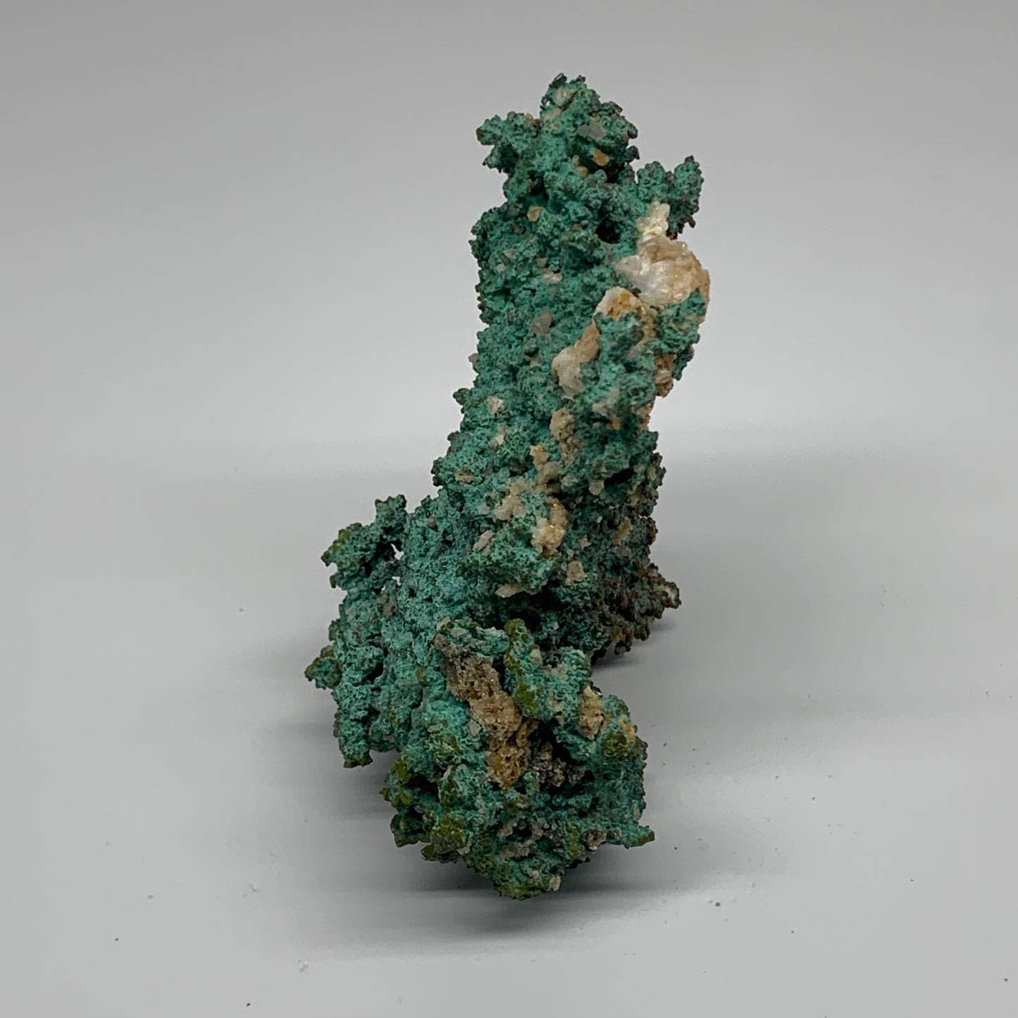 405.1g, 4.5"x3.8"x1.6", Malachite on Native Green Copper Mineral Specimens, B339