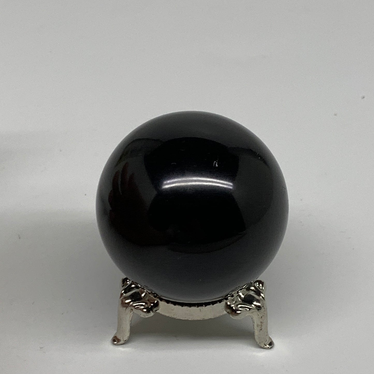 150.2g, 1.9"(46mm), Natural Black Agate Sphere Ball Polished Gemstone, B35334