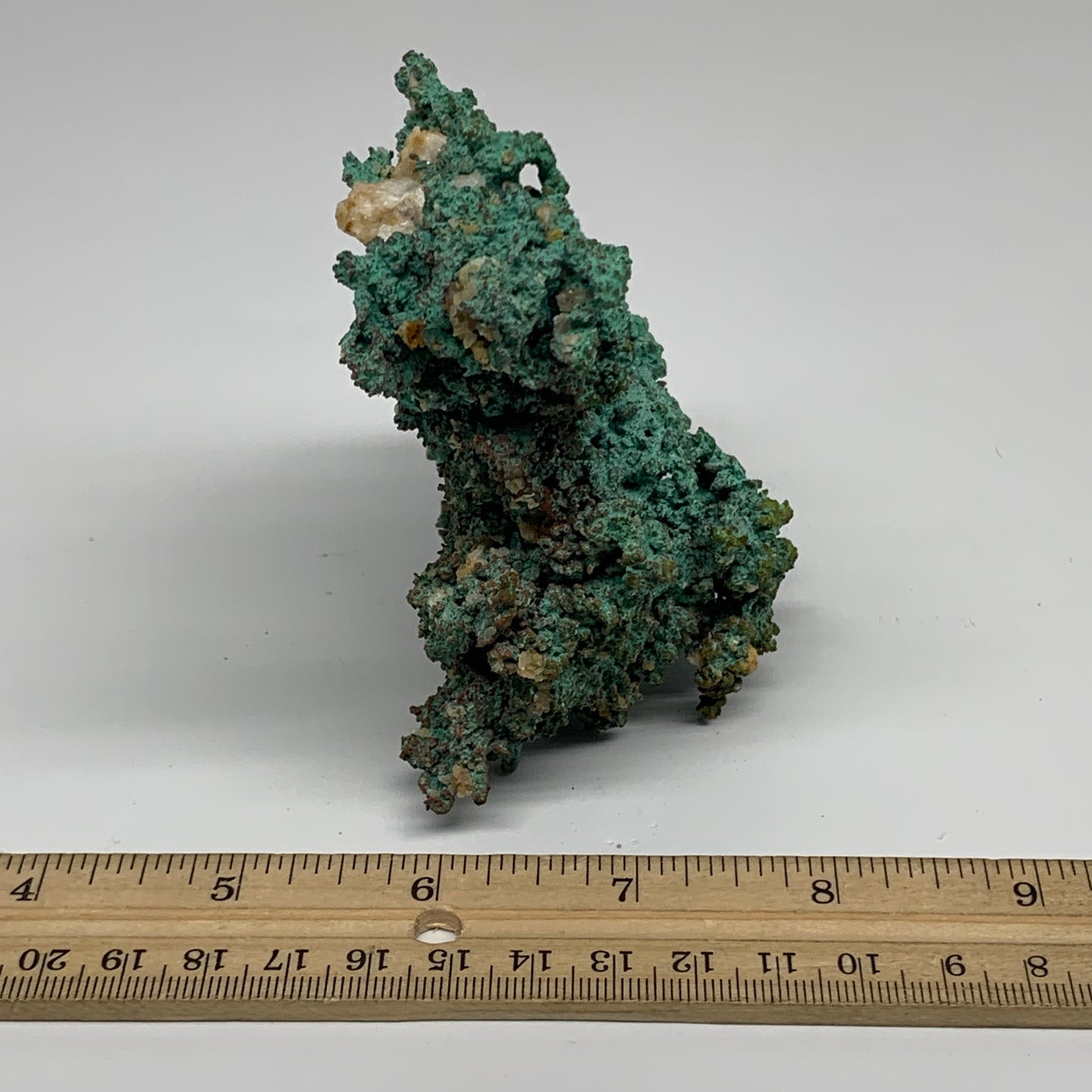 405.1g, 4.5"x3.8"x1.6", Malachite on Native Green Copper Mineral Specimens, B339