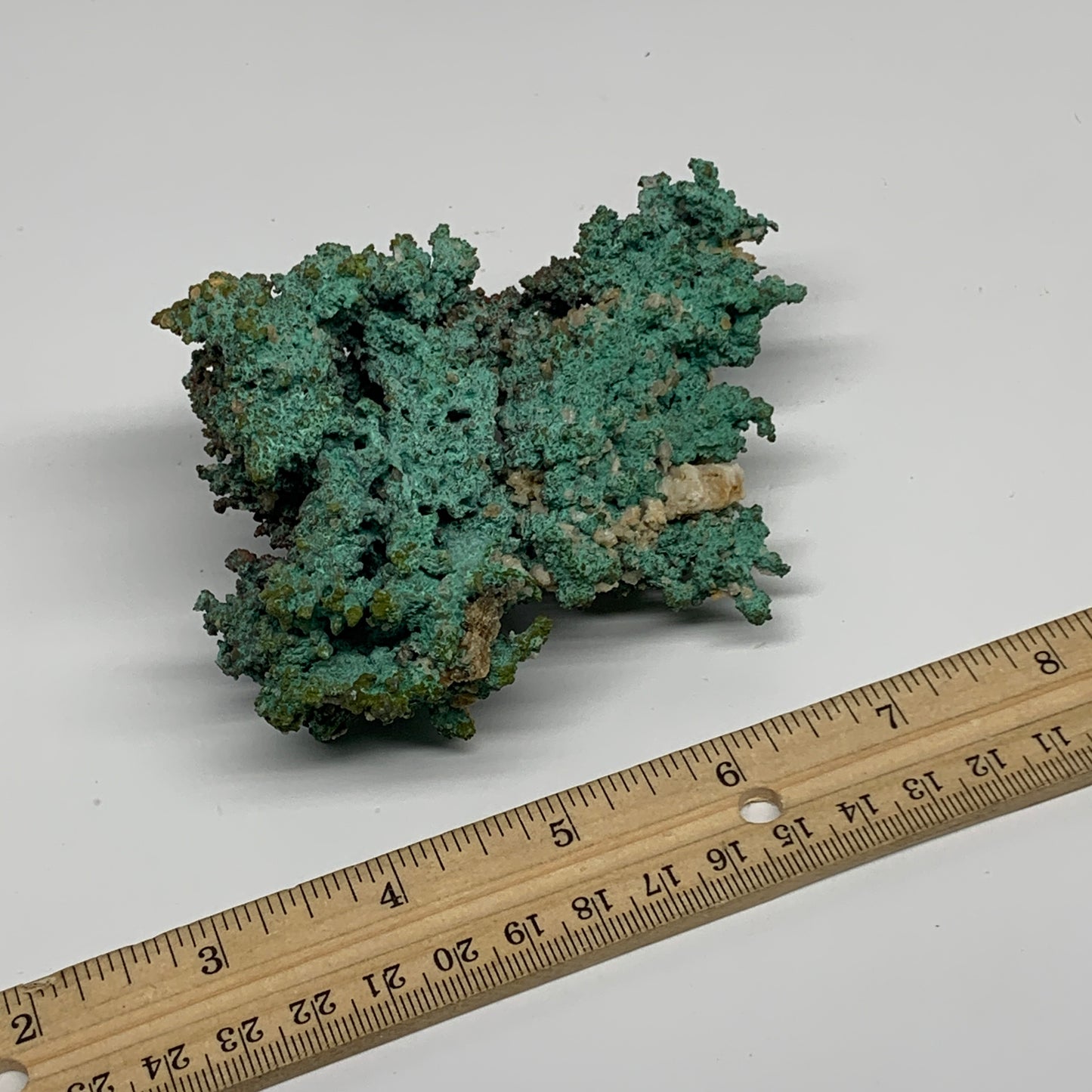 405.1g, 4.5"x3.8"x1.6", Malachite on Native Green Copper Mineral Specimens, B339