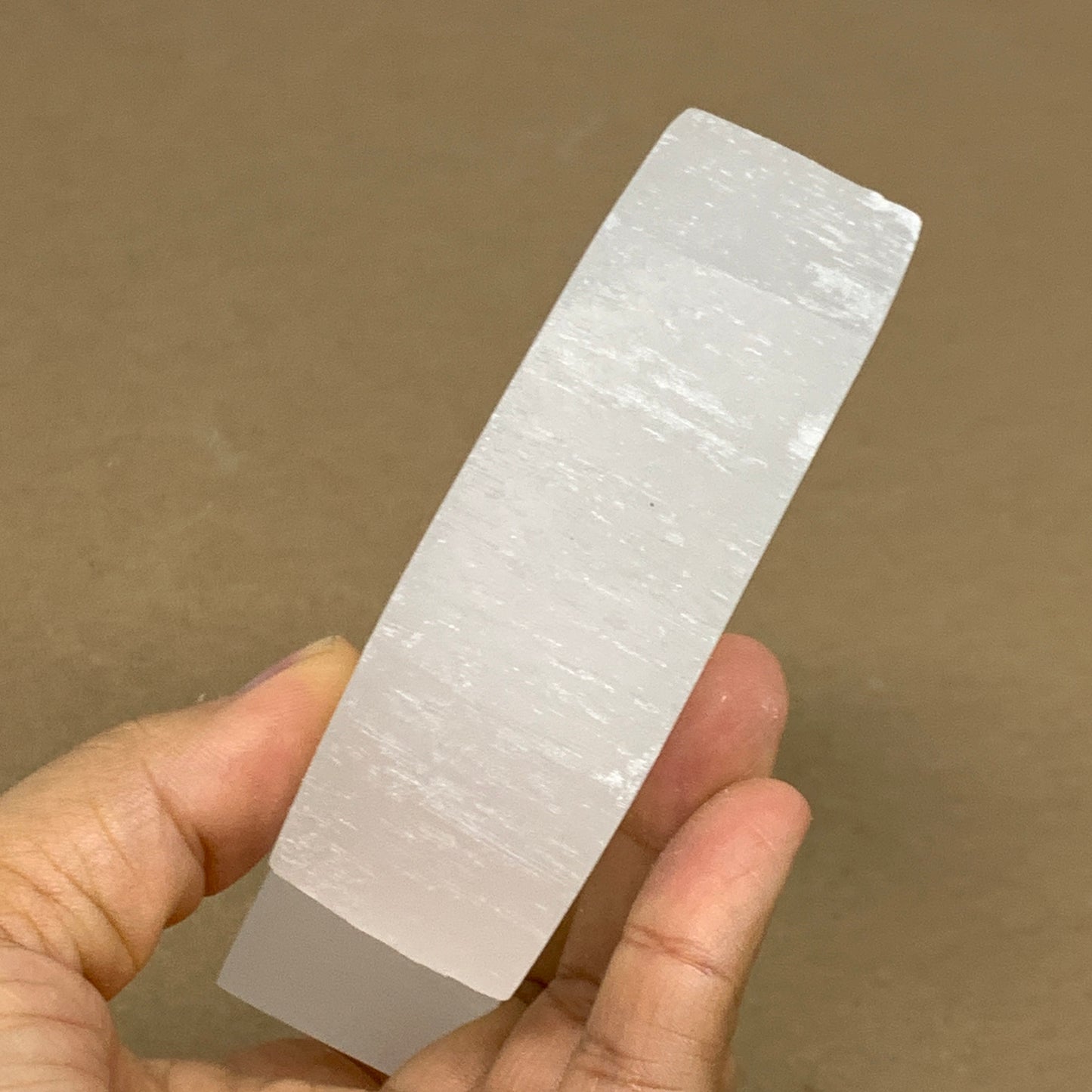 0.90 lbs, 4.3"x3.7"x1.2", Natural Selenite Crystals Carved,Home Decor, B35974