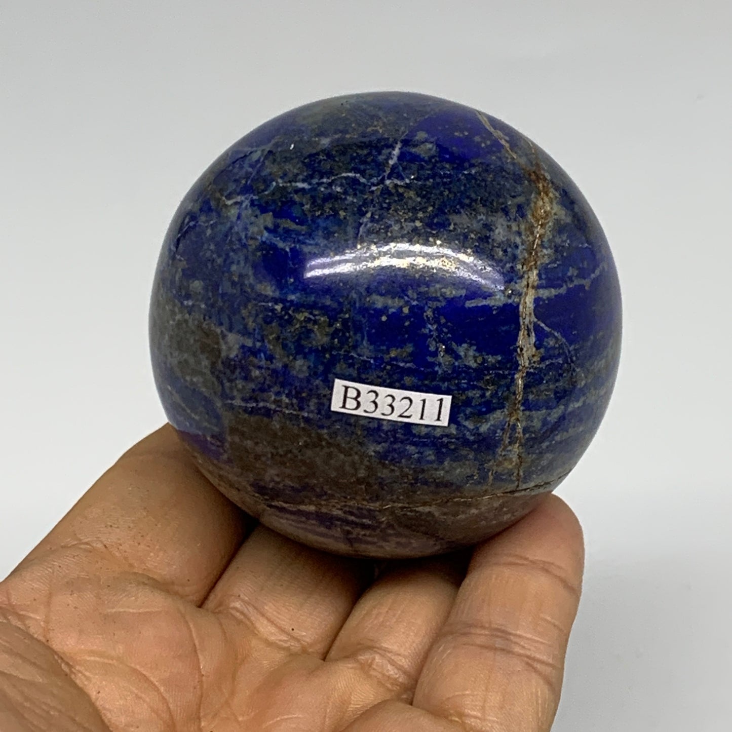 0.76 lbs, 2.4" (60mm), Lapis Lazuli Sphere Ball Gemstone @Afghanistan, B33211