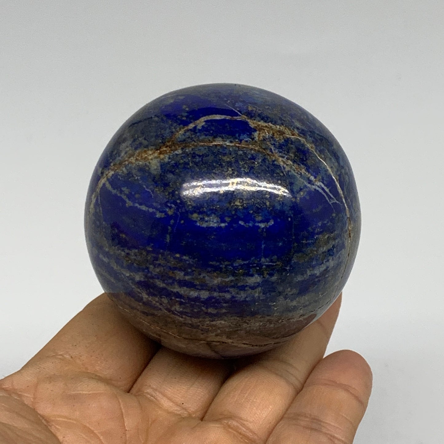 0.76 lbs, 2.4" (60mm), Lapis Lazuli Sphere Ball Gemstone @Afghanistan, B33211